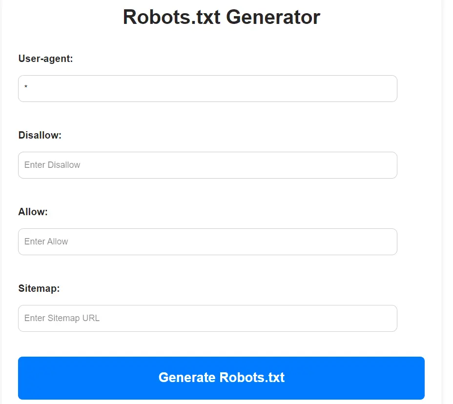 Robots.txt Generator