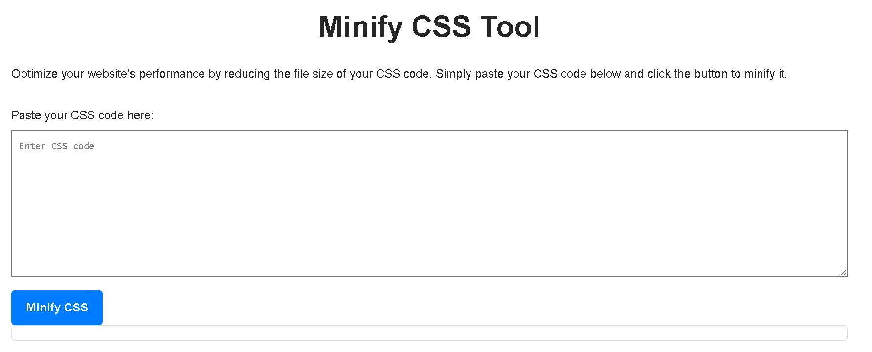 minify css tool